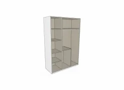 Dressing & Maatwerk|Draaideurkast|Kleerkast Select 151cm - decor - wit