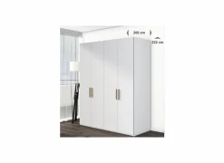 Kleerkast Select 200cm - decor - wit- Dressing & Maatwerk|Draaideurkast