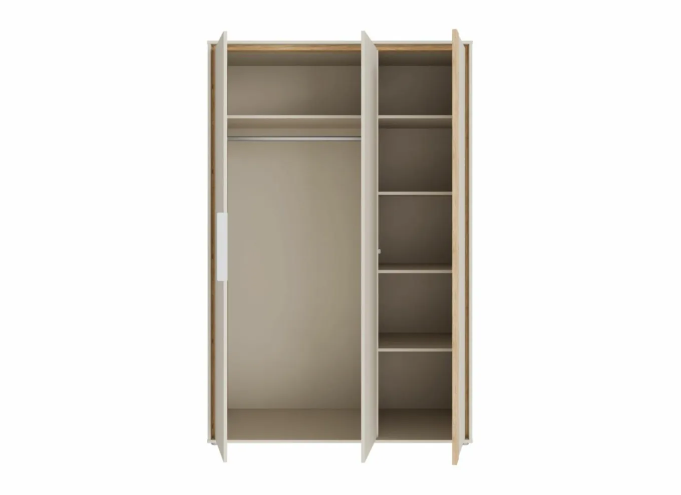 Draaideurkast|Draaideurkast|Kleerkast Wexlin 126x60x194cm - decor - sand & mauvella oak
