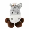 Knuffel Ezel H23cm - stof - grijs- Pluche Knuffels