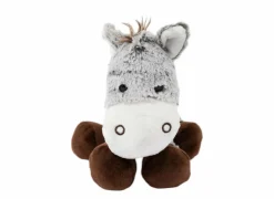 Knuffel Ezel H23cm - stof - grijs- Pluche Knuffels