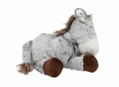 Knuffel Ezel H23cm - stof - grijs- Pluche Knuffels