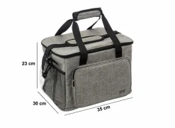 Koeltas  20L - stof - grijs- Koelelementen