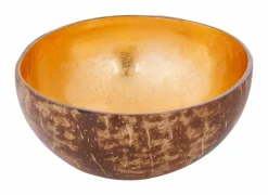 Kom Cocosbowl Ø14cm - kokos - goud- Sla- & Sauskommen|Fruitschalen