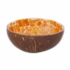 Kom Cocosbowl Ø14cm - kokos - goud- Sla- & Sauskommen|Fruitschalen