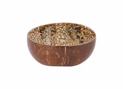 Kom Cocosbowl Ø14cm - kokos - goud- Sla- & Sauskommen|Fruitschalen