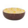 Kom Cocosbowl Ø14cm - kokos - geel- Sla- & Sauskommen|Fruitschalen