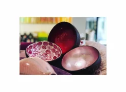 Kom Cocosbowl Ø14cm - kokos - pink pearl- Sla- & Sauskommen|Fruitschalen