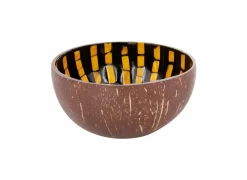 Kom Cocosbowl Ø14cm - kokos - geel- Sla- & Sauskommen|Fruitschalen