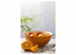 Sla- & Sauskommen|Fruitschalen|Kom World Foods Sinaasappel Ø21,5cm - keramiek - oranje