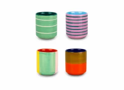 Koffietassen|Koffietassen|Kopje 20cl - stoneware - multicolor - set van 4