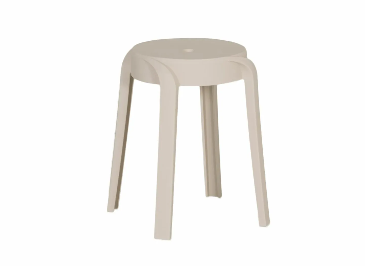 Kruk June 43,5x44,5x55,5cm - polyethyleen - beige- Tuinstoelen|Krukje