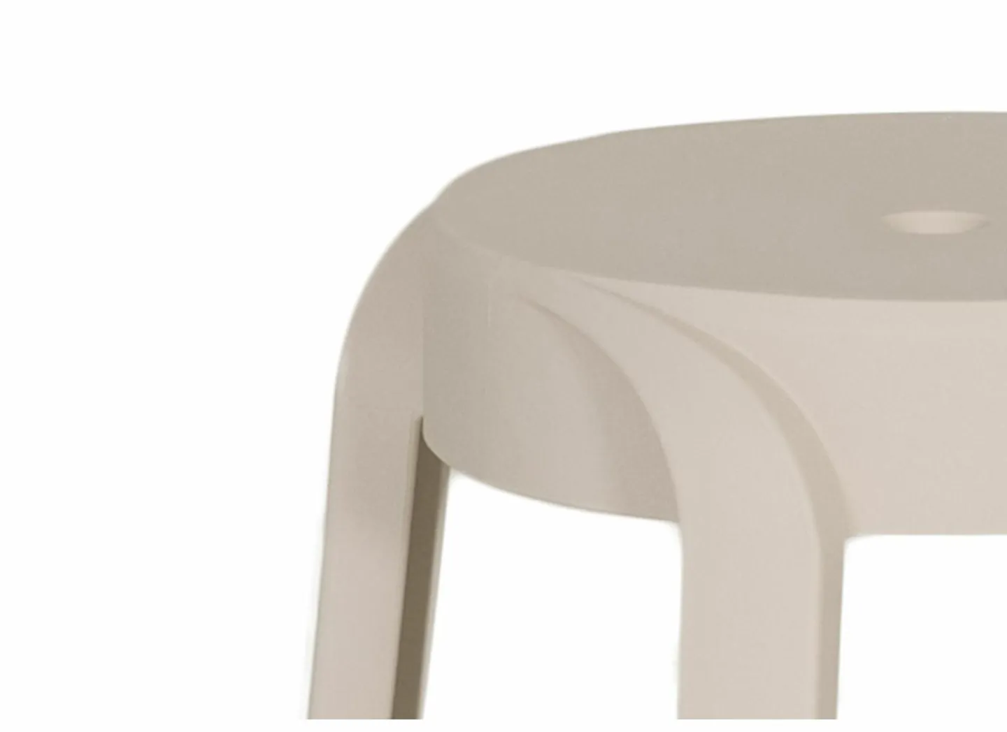 Kruk June 43,5x44,5x55,5cm - polyethyleen - beige- Tuinstoelen|Krukje