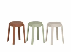 Kruk June 43,5x44,5x55,5cm - polyethyleen - beige- Tuinstoelen|Krukje
