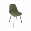 Perfecta Kuipstoel Claudio 44x53,5x80,5cm - staal/polypropyleen - mosgroen/grijs- Keukenstoelen|Eetkamerstoelen