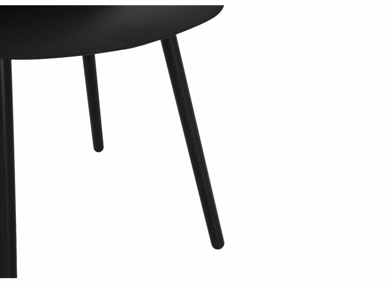 Perfecta Keukenstoelen|Eetkamerstoelen|Kuipstoel Claudio 44x53,5x80,5cm - staal/polypropyleen - zwart