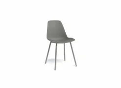 Perfecta Kuipstoel Claudio 44x53,5x80,5cm - staal & polypropyleen - donkergrijs- Keukenstoelen|Eetkamerstoelen