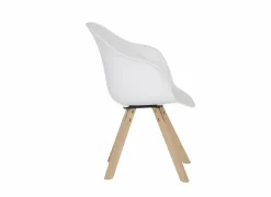 Eetkamerstoelen|Kuipstoel Kabbala kunststof wit