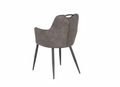 Kuipstoel 58,5x53x87,5cm - stof - antraciet- Eetkamerstoelen|Fauteuils