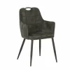 Kuipstoel 58,5x53x87,5cm - stof - mosgroen- Eetkamerstoelen|Fauteuils