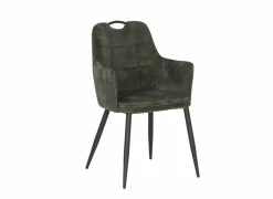 Kuipstoel 58,5x53x87,5cm - stof - mosgroen- Eetkamerstoelen|Fauteuils