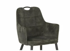 Kuipstoel 58,5x53x87,5cm - stof - mosgroen- Eetkamerstoelen|Fauteuils