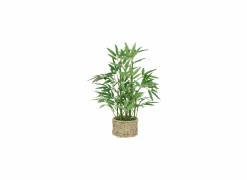 Kunstplant Bamboe  H46cm - rotan/kunststof - groen/beige- Kunstplanten