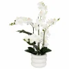 Kunstbloemen|Kunstplanten|Kunstplant Orchidee H60cm - kunststof/keramiek - wit