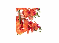 Kunstbloemen|Kunstplanten|Kunstplant Orchidee H60cm - kunststof/keramiek - oranje