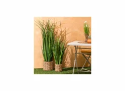 Kunstplant Zya H122cm - kunststof - groen/bruin- Kunstplanten