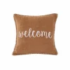 Kussens|Kussen Damian Welcome 45x45cm - stof - indian tan