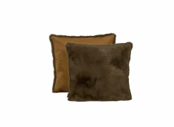 Kussens|Kussens|Kussen Duffie 60x60cm - imitatie konijnenvacht - bruin