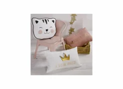 Kussen Girl Kids 50x30cm - katoen - roze wit- Kussens|Kussens