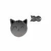 Kussens|Bedaccessoires|Kussen Grey Cat met slaapmasker - stof - grijs