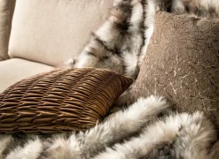 Kussen Halina 43x43cm - stof - coca mocha- Kussens|Kussens