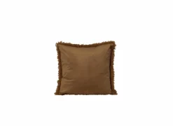 Kussen Hare 45x45cm - nepbont - oranje- Kussens|Kussens