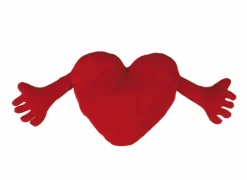 Kussens|Kinderdecoratie|Kussen Heart With Arms 70x30cm - stof - rood