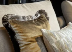 Kussens|Kussen Jeanette 45x45cm - stof - bruin