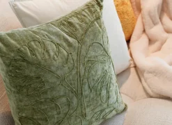 Tiseco Kussen Julot 45x45cm - stof - groen- Kussens|Kussens