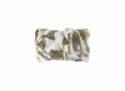 Mars & More Herfstdecoratie|Kussens|Kussen Konijn  50x30cm - konijnenvacht - bruin/wit