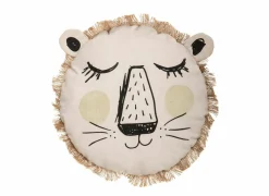 Kussens|Kussen Leeuw 44x44cm - katoen - beige wit