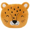 Kussen Luipaard 30x30cm - polyester - oranje- Kussens|Pluche Knuffels