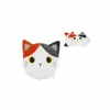 Kussen Orange Cat met slaapmasker - stof - wit- Kussens|Bedaccessoires