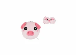 Kussens|Bedaccessoires|Kussen Piggy met slaapmasker - stof - roze