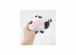 Kussens|Kinderdecoratie|Kussen Squishy Cow Ø13cm - stof - zwart/wit
