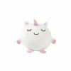 Kussens|Kinderdecoratie|Kussen Squishy Unicorn Ø13cm - stof - wit