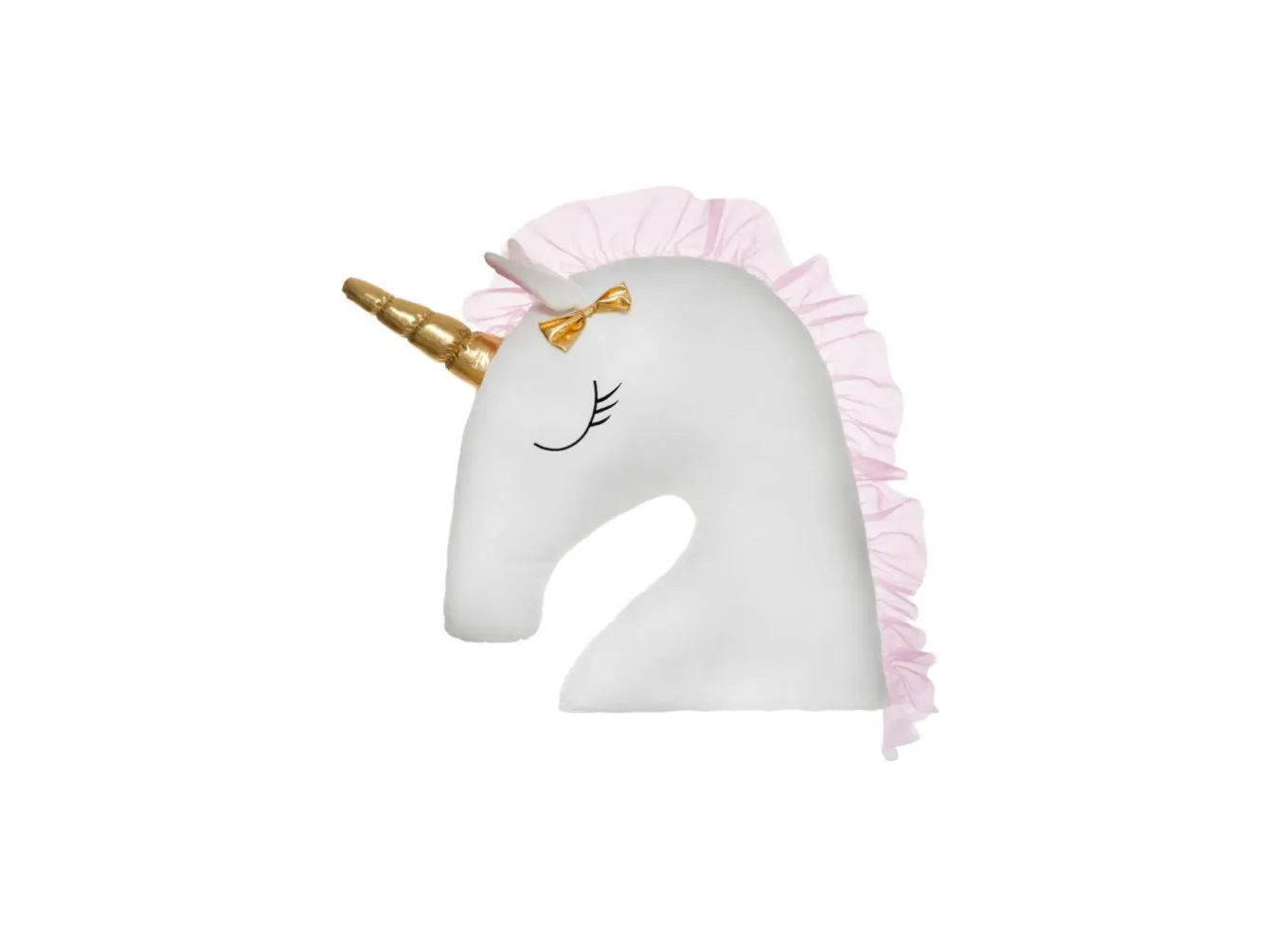 Kussens|Kinderdecoratie|Kussen Unicorn XXL 60x14cm - stof - wit