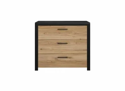 Commode|Commode|Ladekast Dalate 101x41x88,2cm - decor - kastanje eik/mat zwart