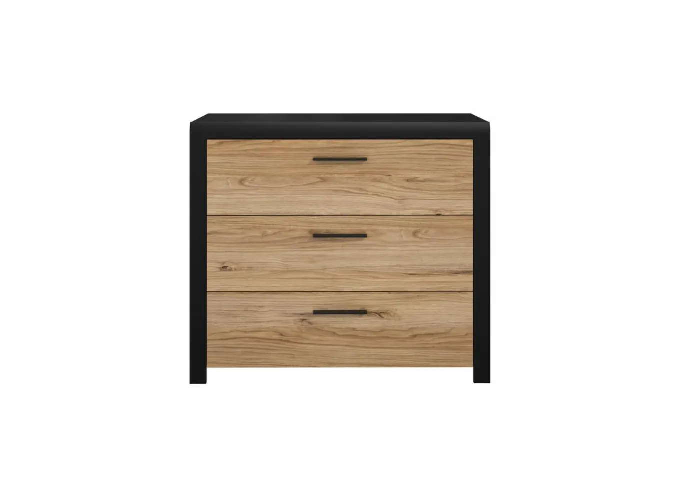 Commode|Commode|Ladekast Dalate 101x41x88,2cm - decor - kastanje eik/mat zwart