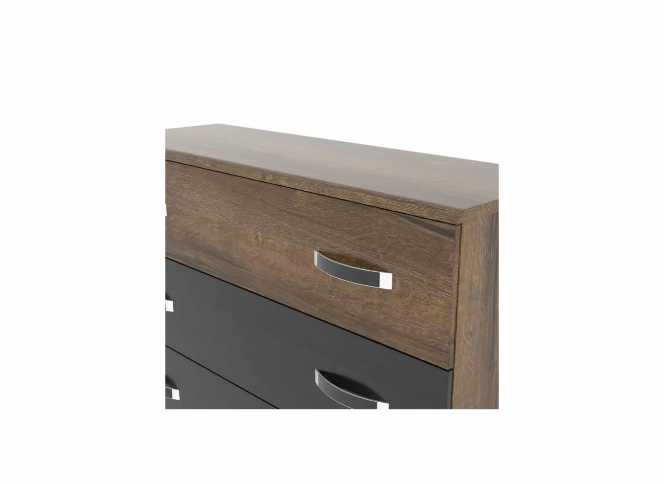 Commode|Commode|Ladekast Dolce 120x41x82cm - decor - mud oak & black oak